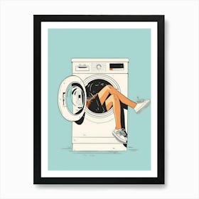 Waiting Time in a Washing Machine Art Print