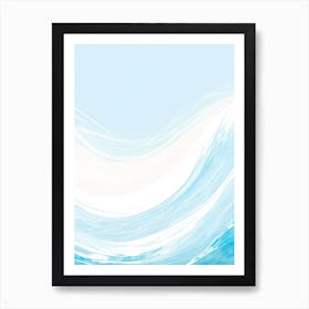 Blue Ocean Wave Watercolor Vertical Composition 135 Art Print