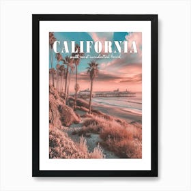 California : A Vintage Manhattan Beach Travel Poster Art Print