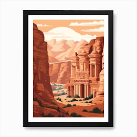 Jordan Travel Illustration Art Print