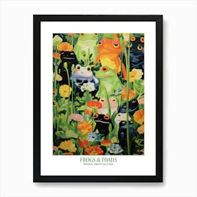 Frogs And Toads Garden Poster Art Print