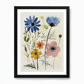 Painted Florals Love In A Mist 3 Art Print
