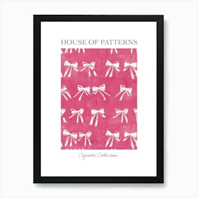 Pink And White Bows 4 Pattern Poster Art Print