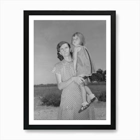 Mrs, Ernest W, Kirk Jr, Wife Of Successful Client, With Her Daughter On Farm Near Ordway, Colorado By Russell Art Print