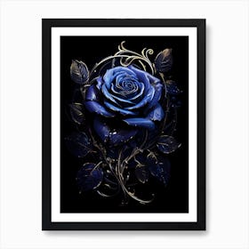 Blue Rose 1 Art Print