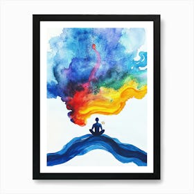 Human And Spirit Powerful Mind Energy Connect To The Universe Power 1 Art Print