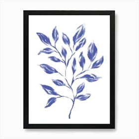 Blue Twig One Art Print