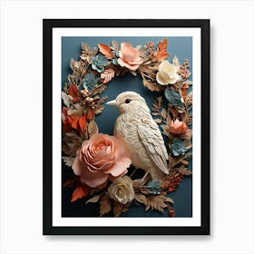 Bird In A Wreath 15 Art Print