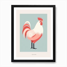 Minimalist Rooster 1 Bird Poster Art Print