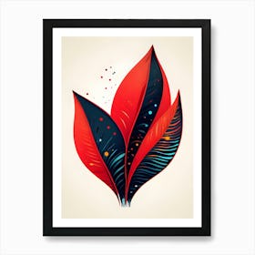 Red Leaf Art Print