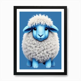 Cute Sheep with Soft Fur Art Print