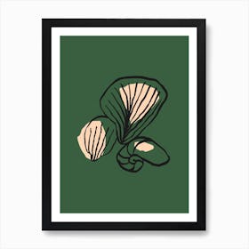 Seashells Green Art Print