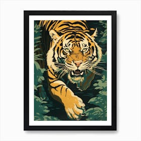 Tiger In The Jungle 35 Art Print