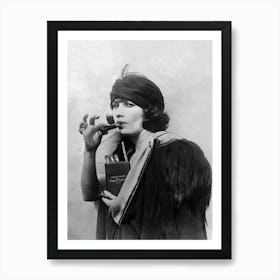 Prohibition, Woman Hiding Liquor in Book, Vintage Black and White Old Photo Art Print