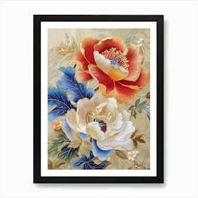 Japanese Floral Painting 1 Art Print