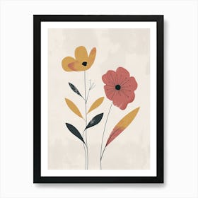 Tel Aviv Flower Market Boho Minimalist Style 1 Art Print