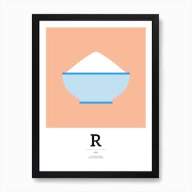 The Food Alphabet – R Art Print