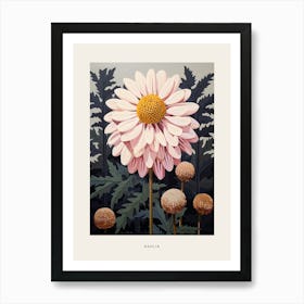 Flower Illustration Dahlia 3 Poster Art Print