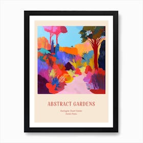 Colourful Gardens Huntington Desert Garden Usa 1 Red Poster Art Print