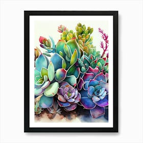 Succulents 2 nature flora Art Print