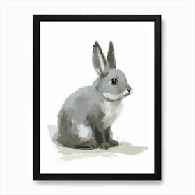 Silver Fox Rabbit Nursery Illustration 2 Art Print