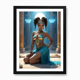 Beautiful And Sexy African American Princess 2 Art Print