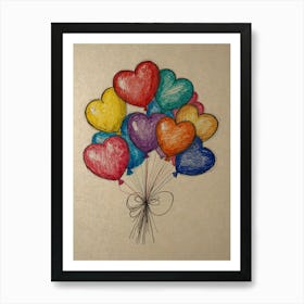 Heart Balloons 1 Art Print