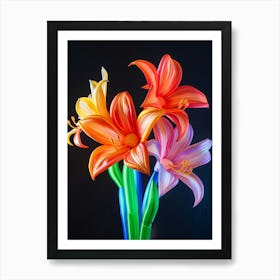 Bright Inflatable Flowers Amaryllis 4 Art Print