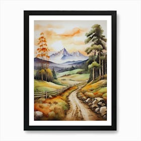 Road To The Mountains 4 Art Print