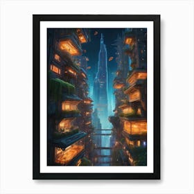 Futuristic City 4 Art Print