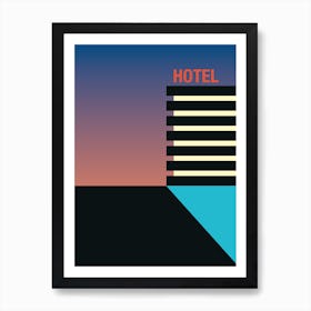 Hotel Nightfall Art Print