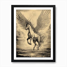 Ancient Storybook Pegasus Art Print