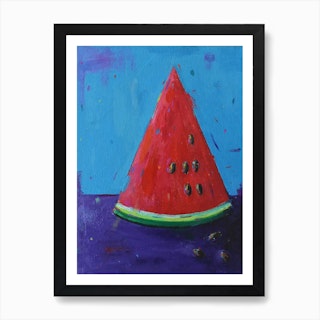 Watermelon Slice Art Print