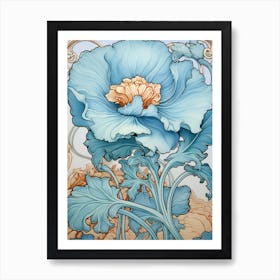 A Blue Flower Painting Art Print