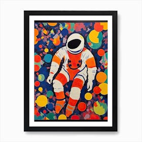 Astronaut Colourful Illustration 7 Art Print