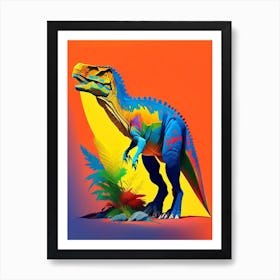 Camptosaurus Primary Colours Dinosaur Art Print