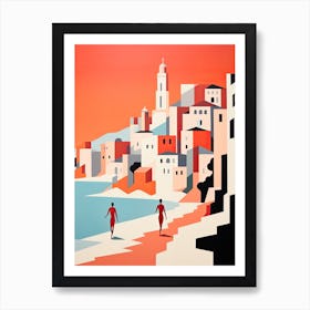 Bondi Beach, Australia, Bold Outlines 4 Art Print