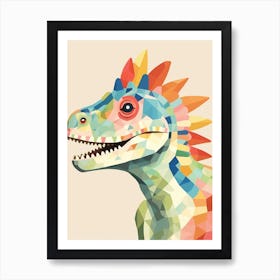 Colourful Dinosaur Heterodontosaurus 1 Art Print