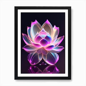 Pink Lotus Holographic 1 Art Print