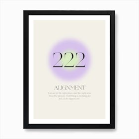 Angel Number 222 Alignment Art Print