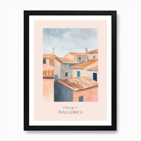 Mornings In Mallorca Rooftops Morning Skyline 2 Art Print