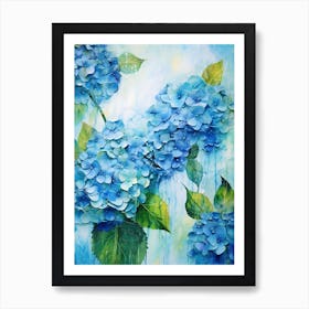 Blue Hydrangeas 10 Art Print