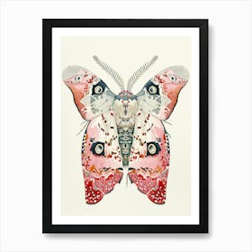 Colourful Insect Illustration Moth 49 Art Print