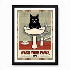 Wash Your Paws 20 Art Print