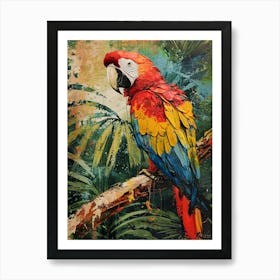 Parrot Brushstrokes 4 Poster