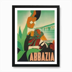 Abbazia Vintage Travel Poster Art Print