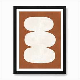 Brown geometric art 10 Art Print