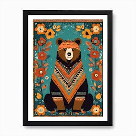 Bear Folk Art, 1381 Art Print