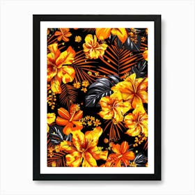 Hawaiian Floral Pattern Art Print