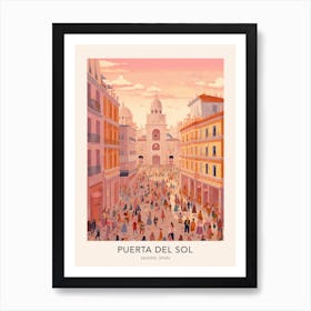 The Puerta Del Sol Madrid Spain Travel Poster Art Print